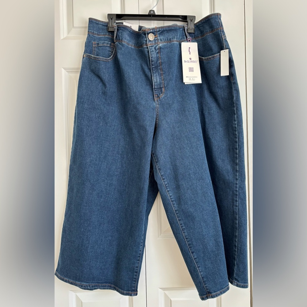 Be Glorious! Dark Blue Wide Leg Jeans